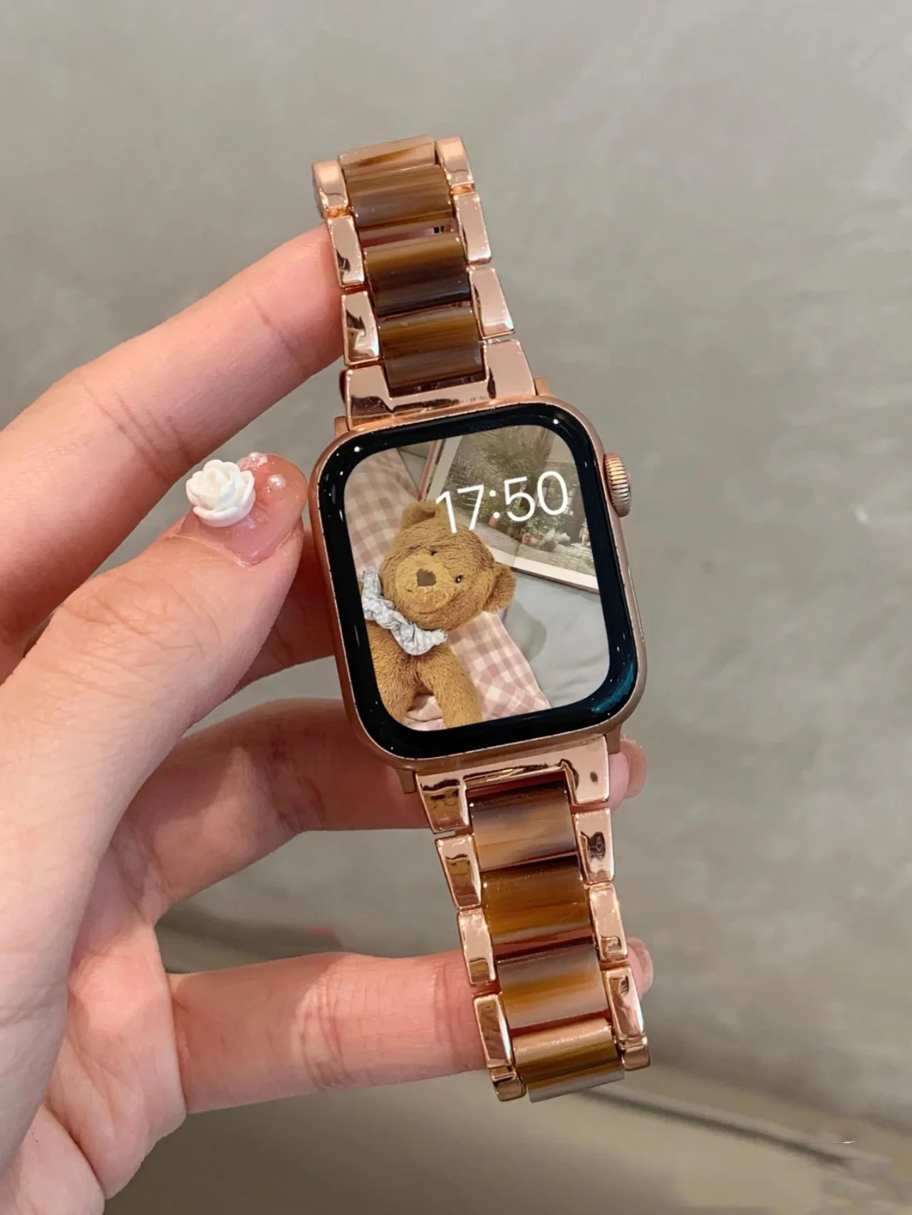 Luxury Strap For Apple Watch Band Series 8 7 6 5 Resin Lady