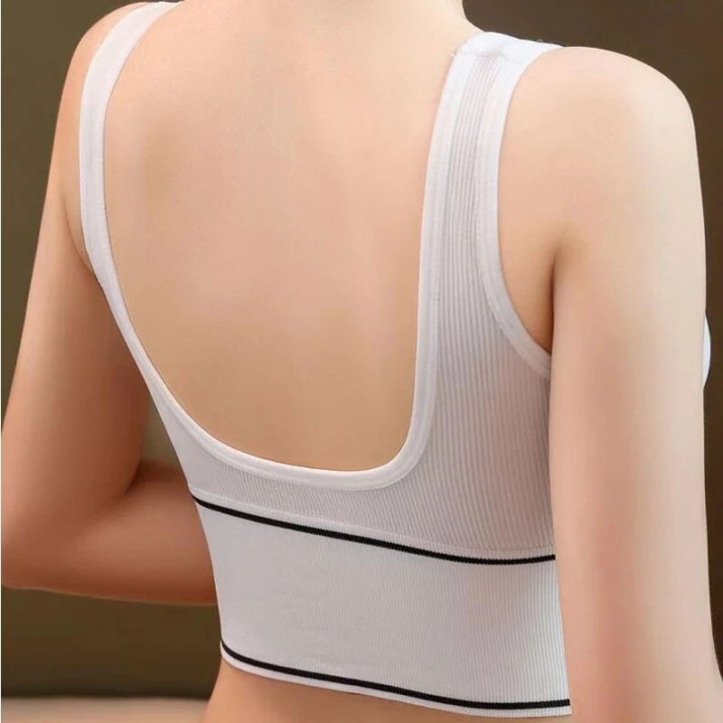 Women's Sexy Underwear Seamless Sports Bra high elasticity Deep U-Shaped Without Steel Ring Yoga Bra Top - Image 4