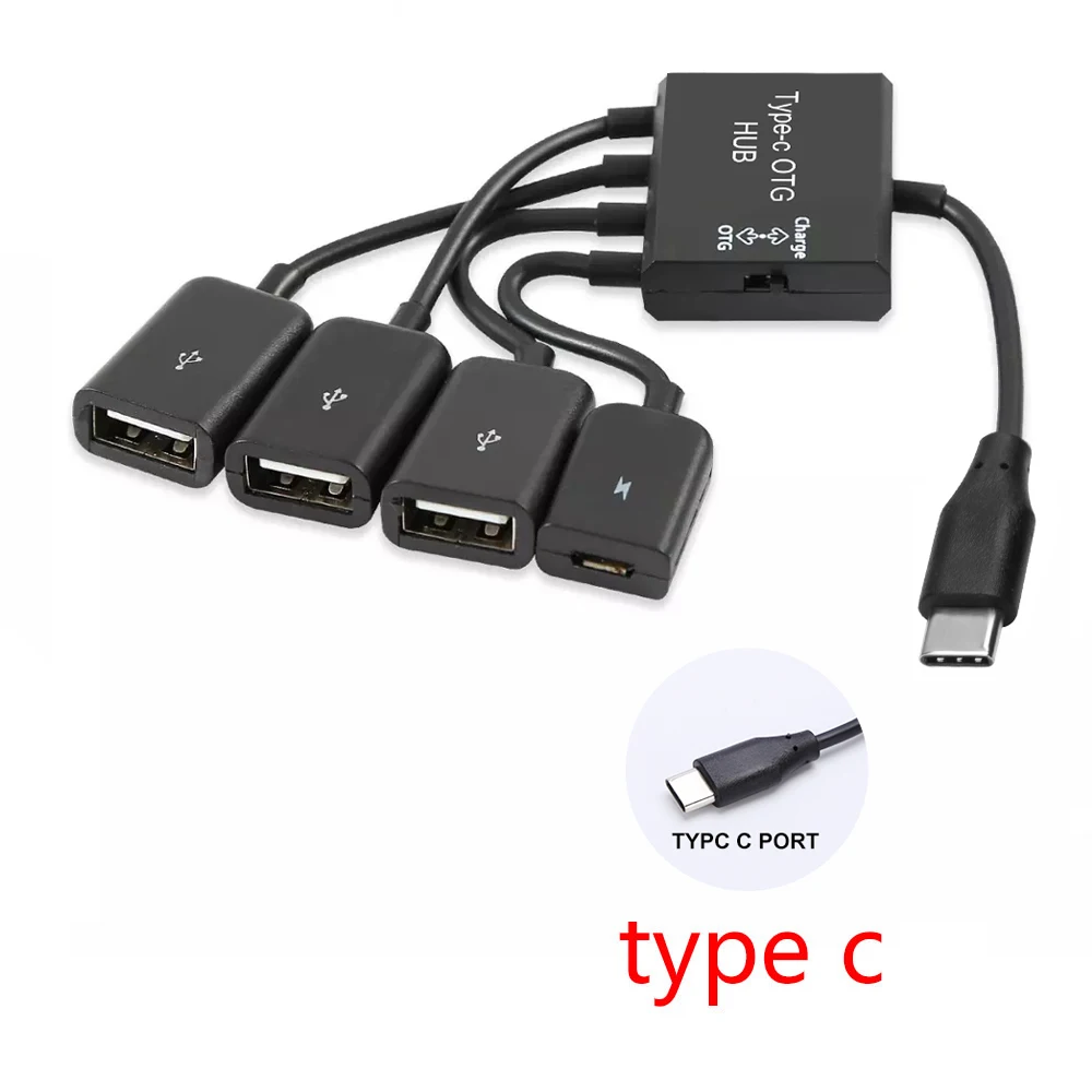 Micro Usb Type C 2 Otg Dual Port Hub Cable | Micro Usb Female Otg Double -  New 2/3/4 - Aliexpress