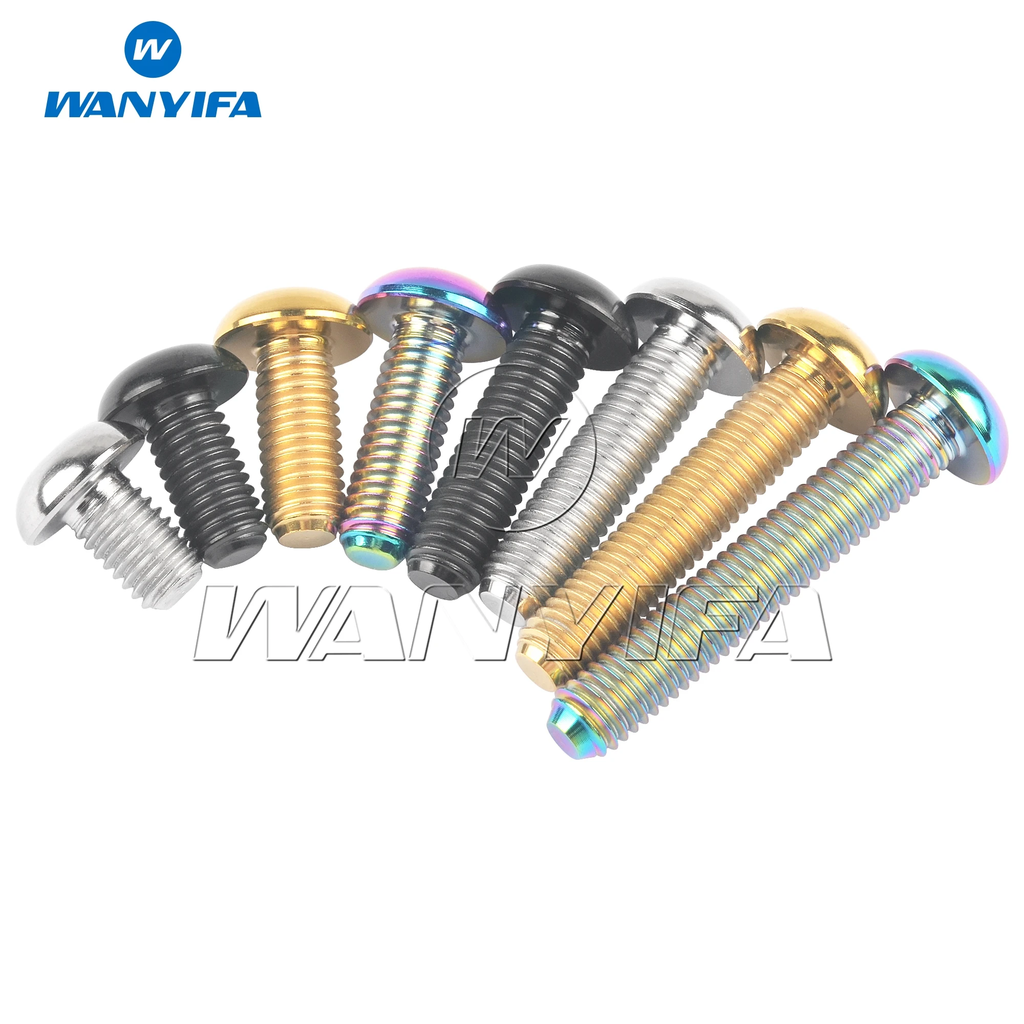 Titanium Bolts Hexagon Socket Screw Wanyifa Titanium Ti Bolt M5x8/10/12/15/18/20/25/30mm For Bicycle Bottle Cage