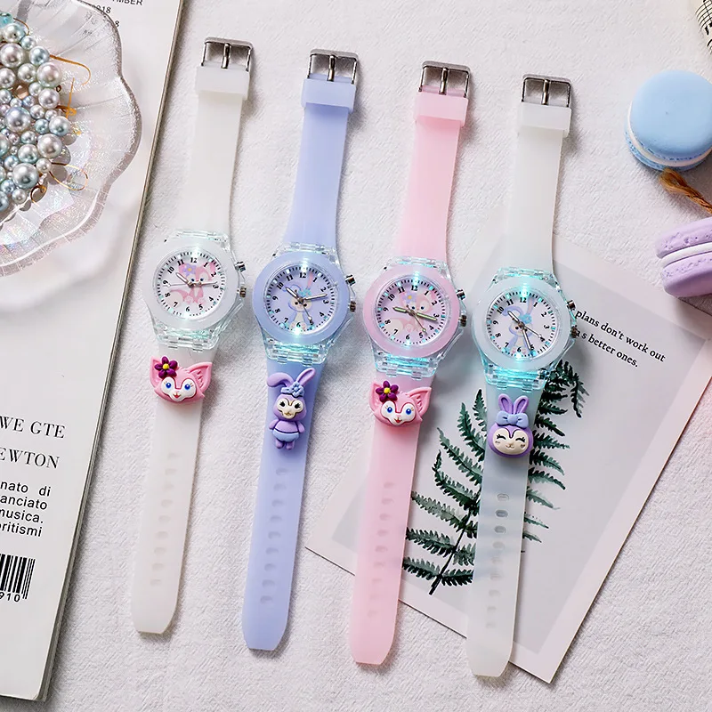 New Disney Mickey Kids Watches Girls Luminous Silicone Strap 3D Cartoon Minnie Children Watch Quartz Clock reloj infantil ﻿ ﻿ 5