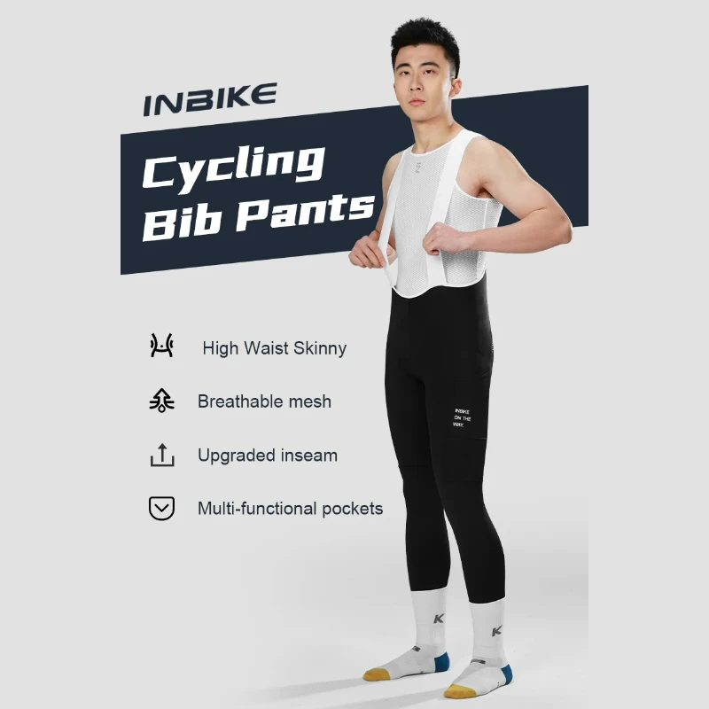 INBIKE Men's Cycling Bib Trousers Breathable Quick Dry Cycling Pants For MTB Road Bike Summer Sports Bicycle Jerseys