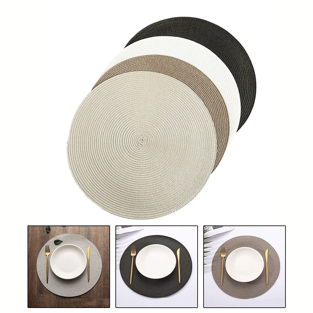 

4 шт. изоляционный коврик для чашки, Хлопковый вязаный подстаканник для напитков, держатель для кастрюли, круглый кухонный коврик для чаши, креативный термостойкий Коврик для стола