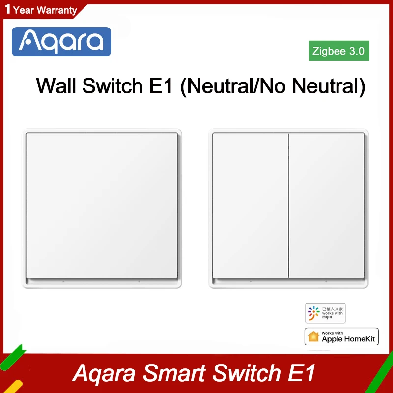 AqaraWallSwitchE1SmartZigbeeZeroLineFireWireLightRemote