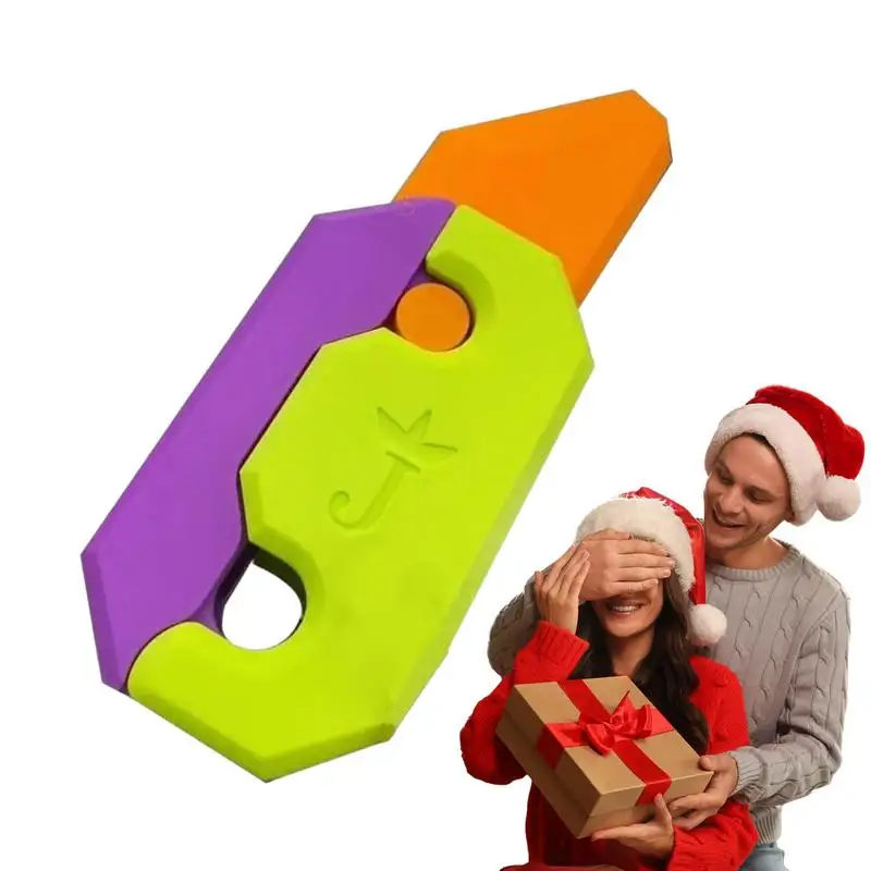 

3D Carrot Gravity Cutter Pocket Cutter Fidget Toy Telescopic Carrot Knife toy Portable Stress Toys work and study Sensory Toys