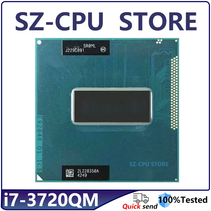 Core i7-3720QM i7 3720QM SR0ML 2,6 GHz б/у четырехъядерный восьмипоточный Процессор 6M 45W Socket G2 / rPGA988B