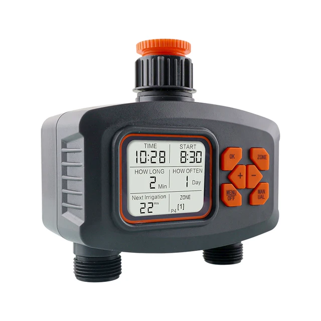 RainSeer 2-Way Water Timer LCD Display Timer Waterproof IP65 Home Garden irrigation Rainfall Timer Automatic Controller System 4