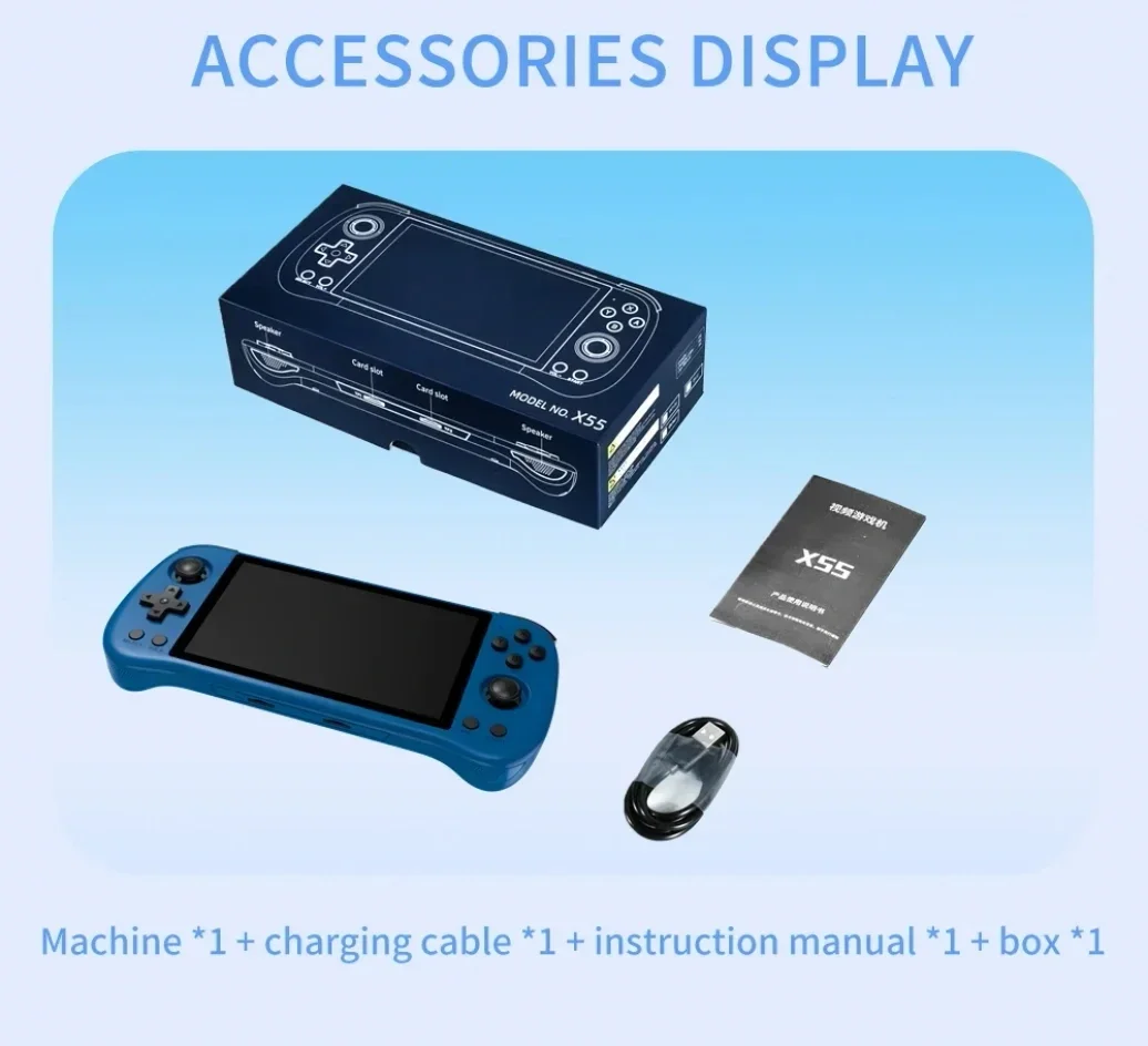 【新発売】 POWKIDDY Retro Screen IPS 5.5INCH Console Game Handheld X55 その他
