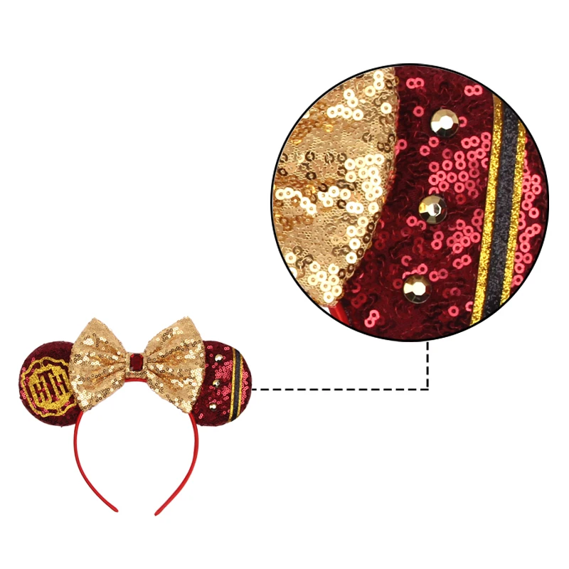 2026 Löwen-Charakter Mausohren-Stirnband für Kinder Party Festival Cosplay Tierwelt Haaraccessoires Pailletten Schleife Haarband – Detail 6