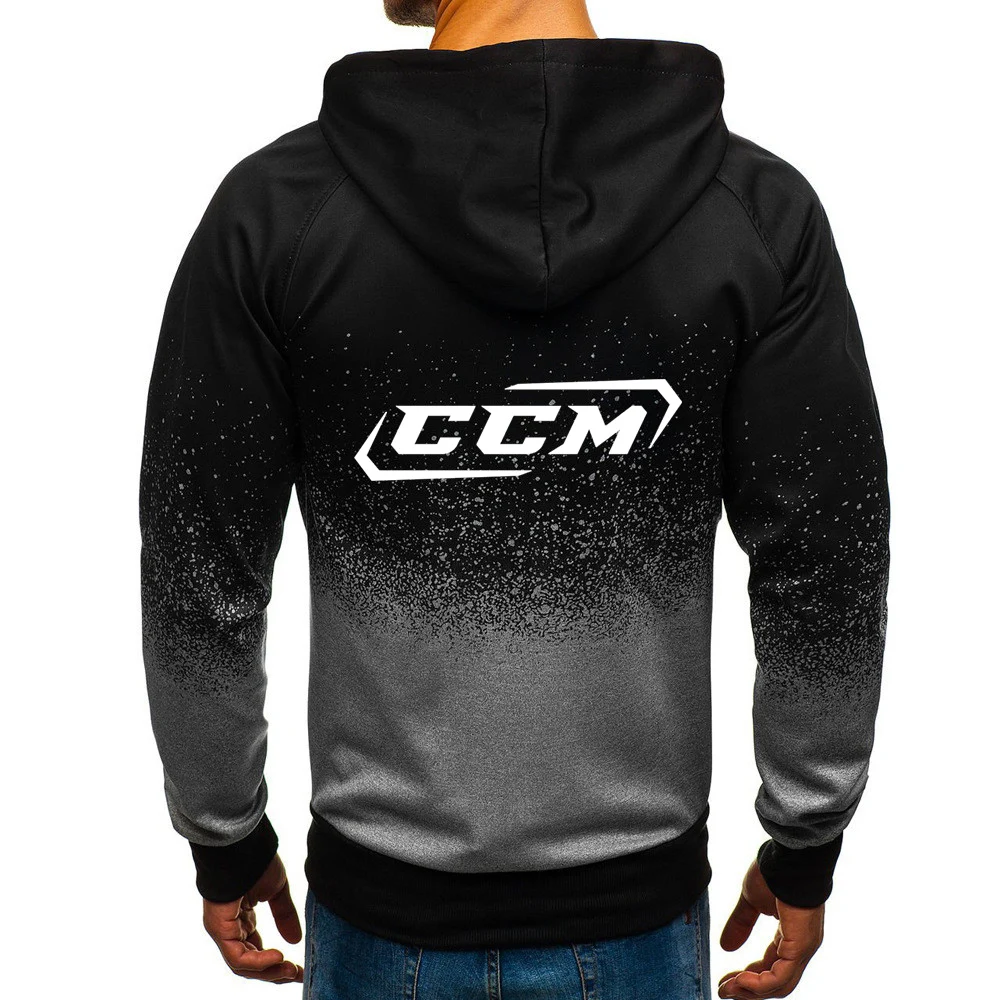 CCM 2023 men's new gradient sweatshirt Harajuku hoodie zipper pullover coat jacket