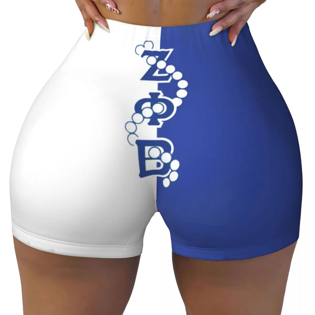 

Custom Zeta Phi Beta Logo Workout Shorts for Women ZOB Sorority Gym Volleyball Biker Yoga Shorts