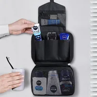 1pcs Cationic Fabric Travel Toiletry Bag with Hanging Waterproof Cosmetic Organizer for Wet/Dry Separation 1