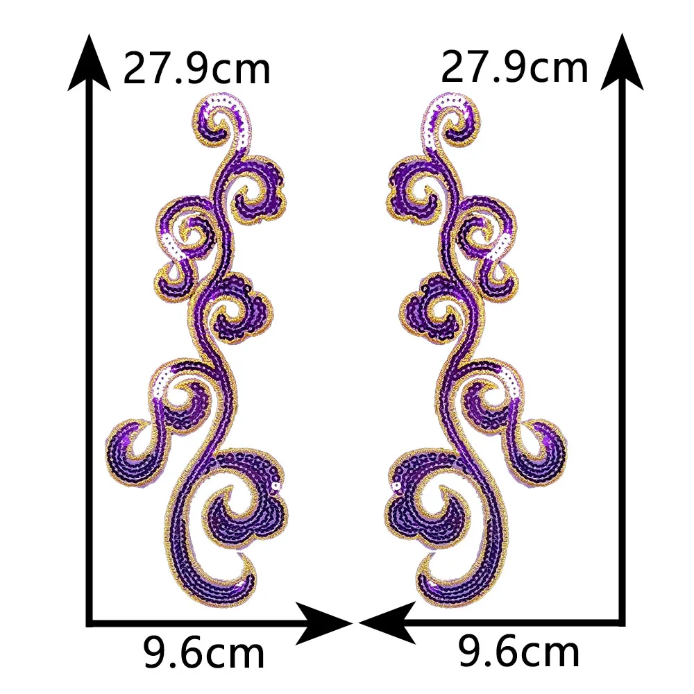 Embroidery Sequin pattern Hot melt adhesive ironing Hollowing out DIY washable sewing decorate clothing accessory patches