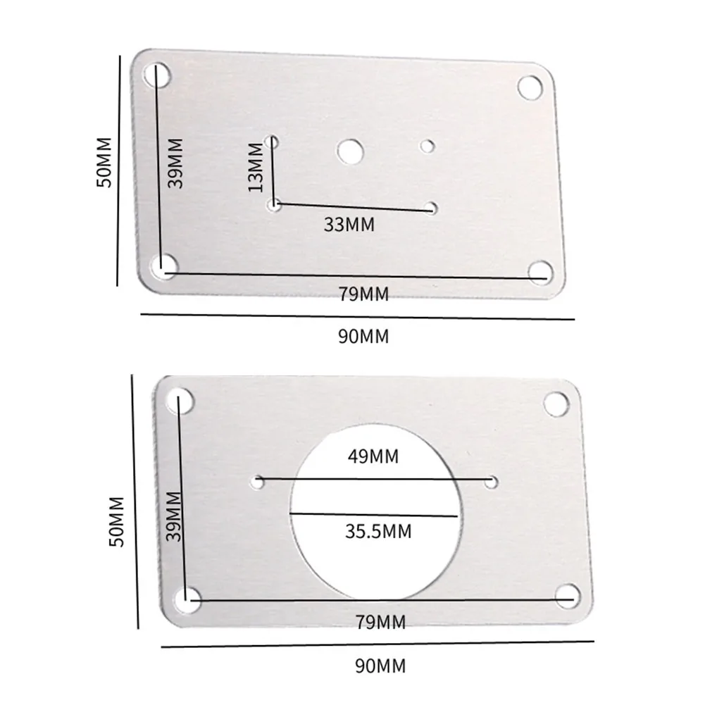 PLACA REPARACION BISAGRA CAZOLETA 90X90 MM INOX