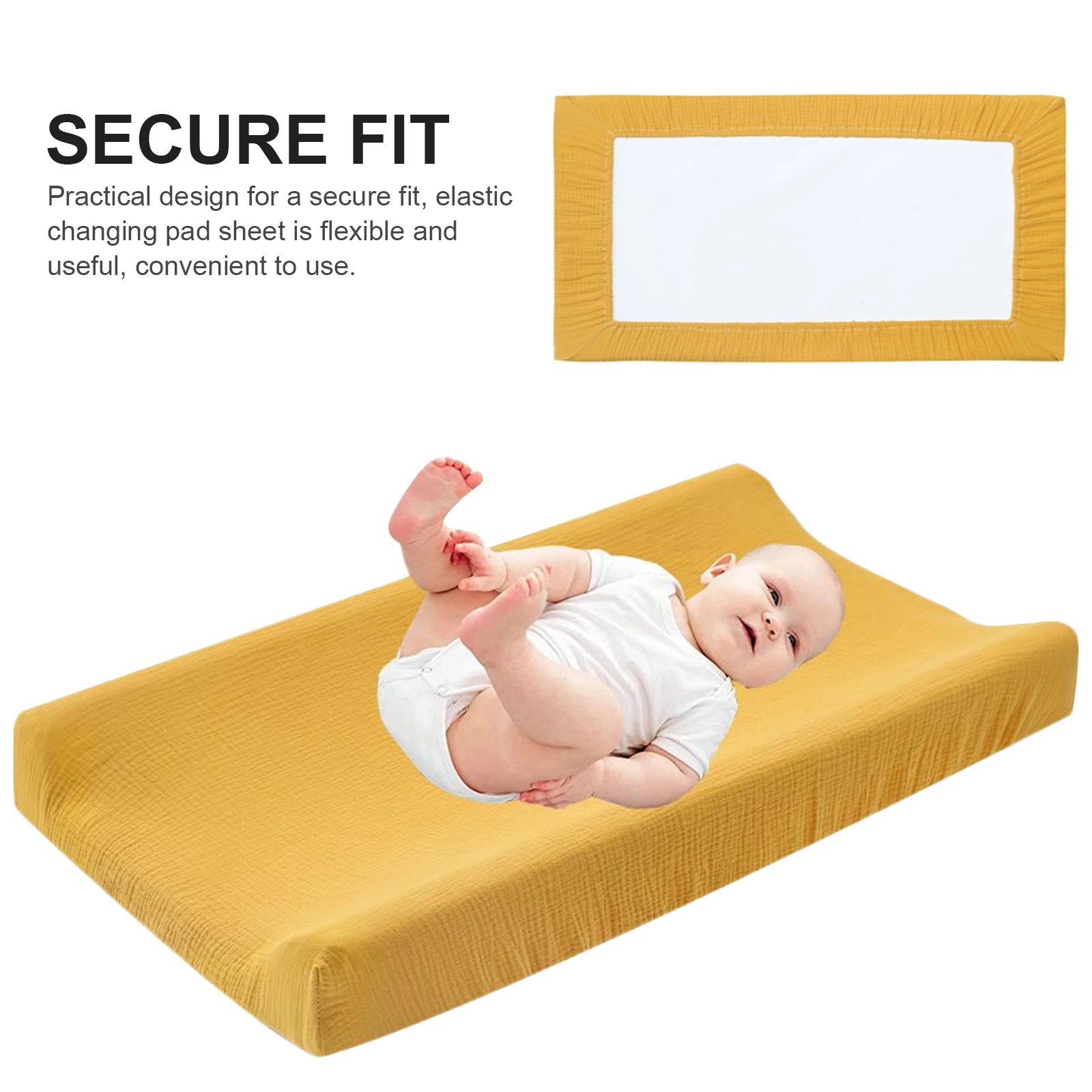 2 pcs Baby Changing Pad Covers Washable Changing Table Pad Sheet Removable Covers for Girls Boys Ultra Soft Breathable
