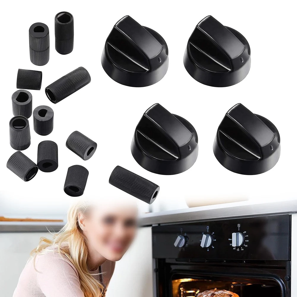 Stove Top Control Knobs 4 Sets for Home Kitchen Cookers