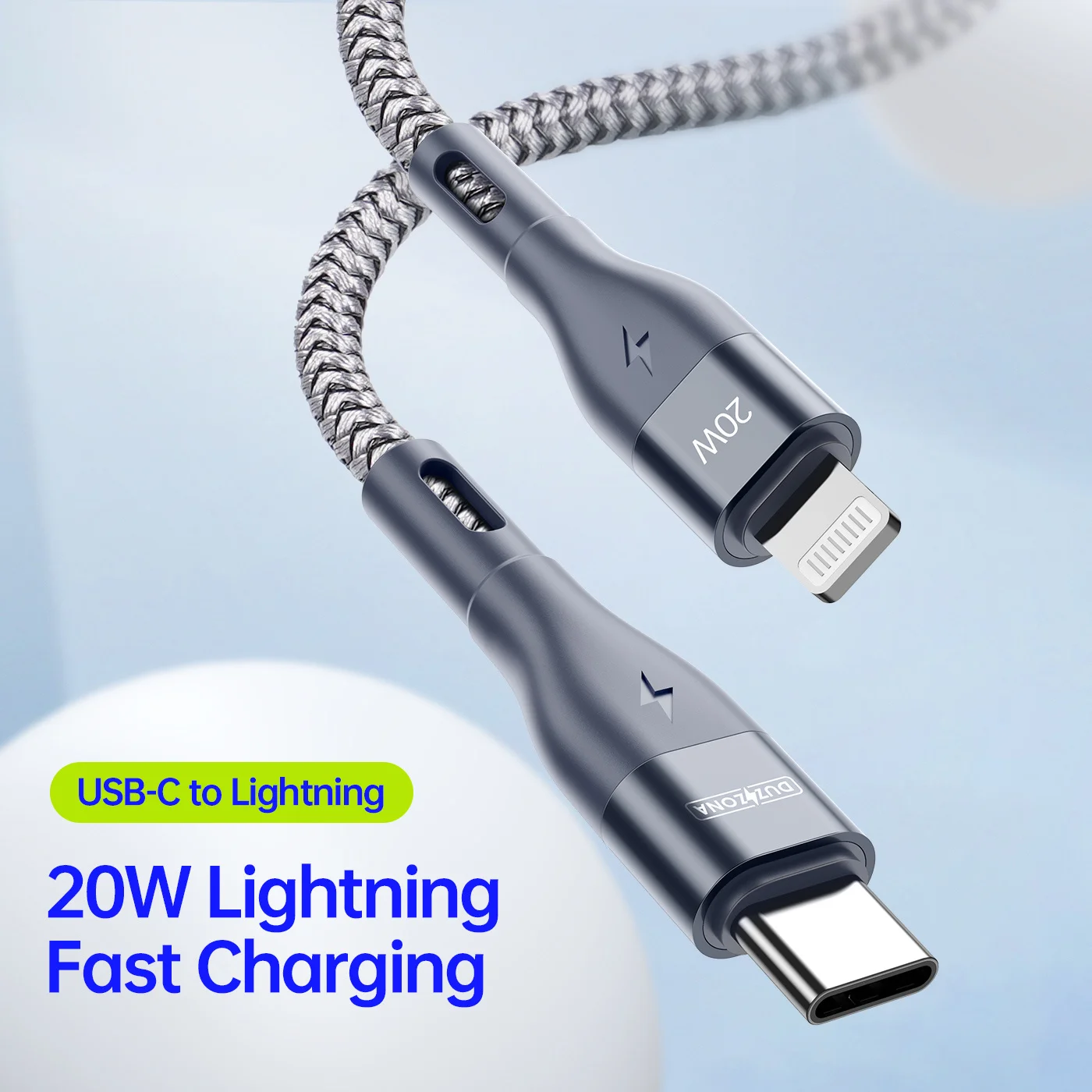 PD 20W 1m/2m/3m와 호환되는 USB C-라이트닝 케이블