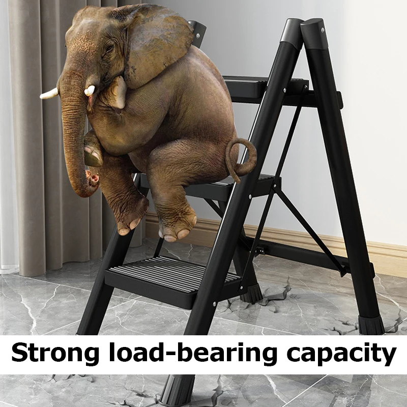 Folding Step Stool 2/3/4 Step Carbon Steel Foldable House Portable Ladder Stable for Home Multifunctional
