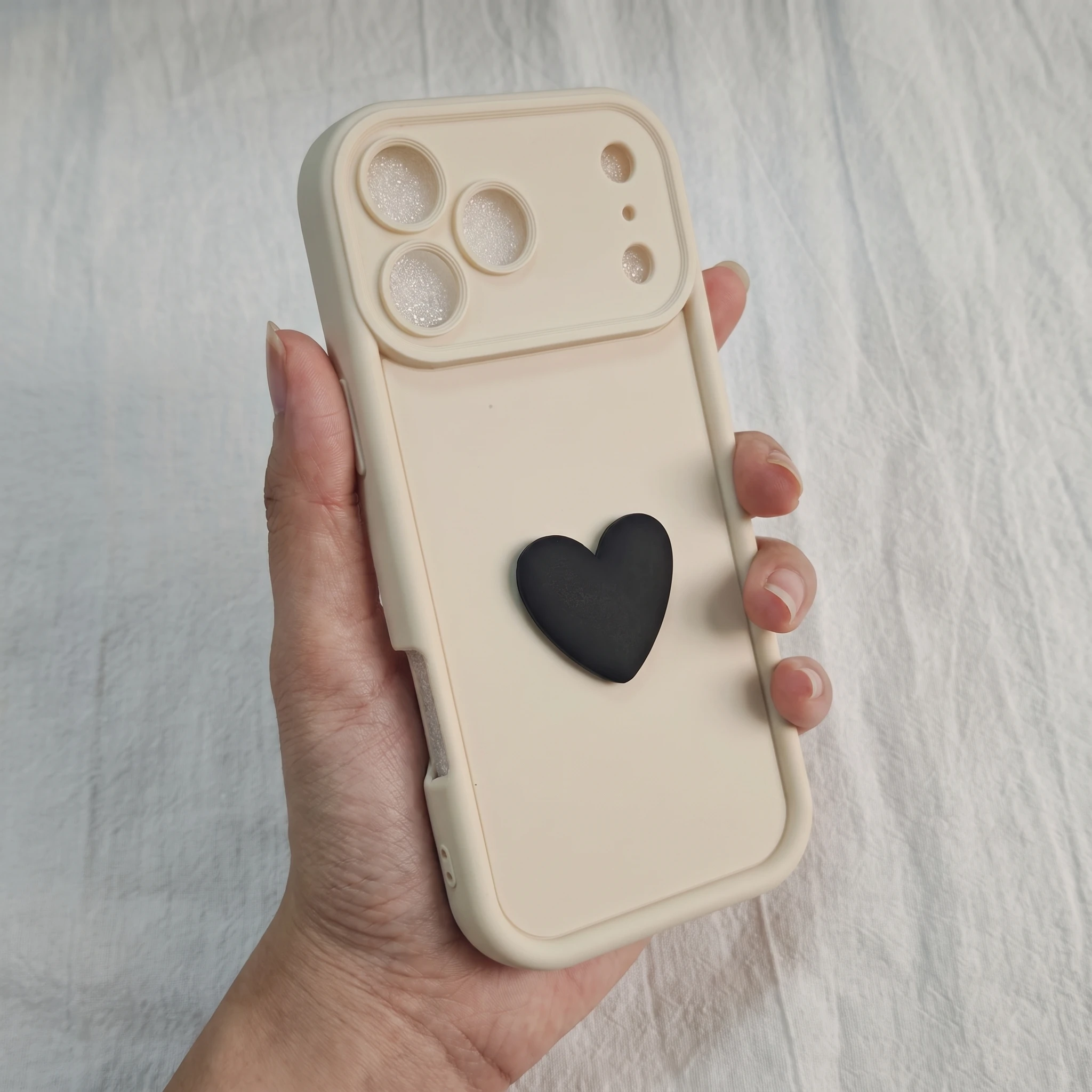 Candy Cover Cute 3D Love Heart Silicone Phone Case