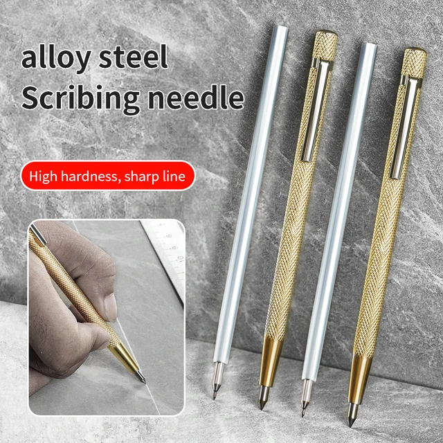 Tungsten Carbide Scriber Etching Engraving Pen Tungsten Metal Scribe Tool  Marking Tips Knurled Handle for Comfort Grip - AliExpress