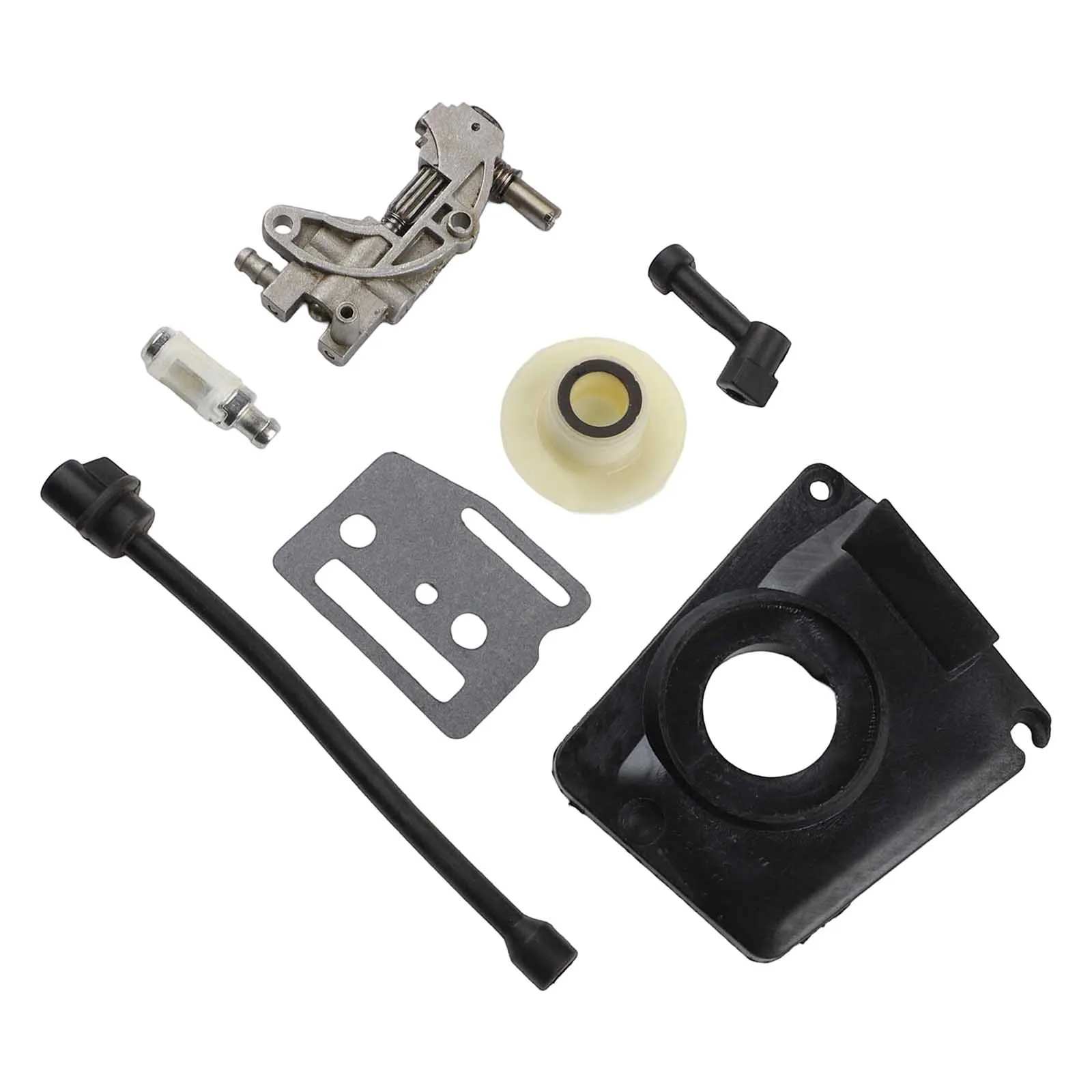 Ölantriebspumpen-Set für chinesische Kettensäge 4500 5800 45 cc 52 cc 58 cc Pumpenabdeckung Schneckengetriebe Ölpumpenabdeckung Ölfilter Ölrohr – Detail 12