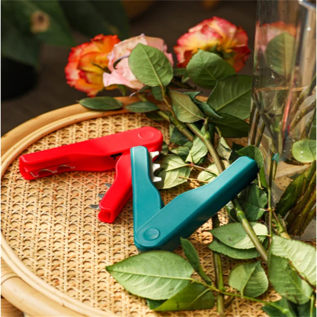 1Db Diy Vágott Szerszám Virágüzletfém Gardon Flower Rose Thorn Szár Levél Sztriptíz Plier Eltávolító Burrs Kerti