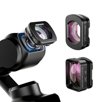 Ulanzi F35 Pocket 3 Wide-Angle Lens / Telephoto Lens for DJI Osmo Pocket 3 Magnetic Photograph Attachment Quick Installation