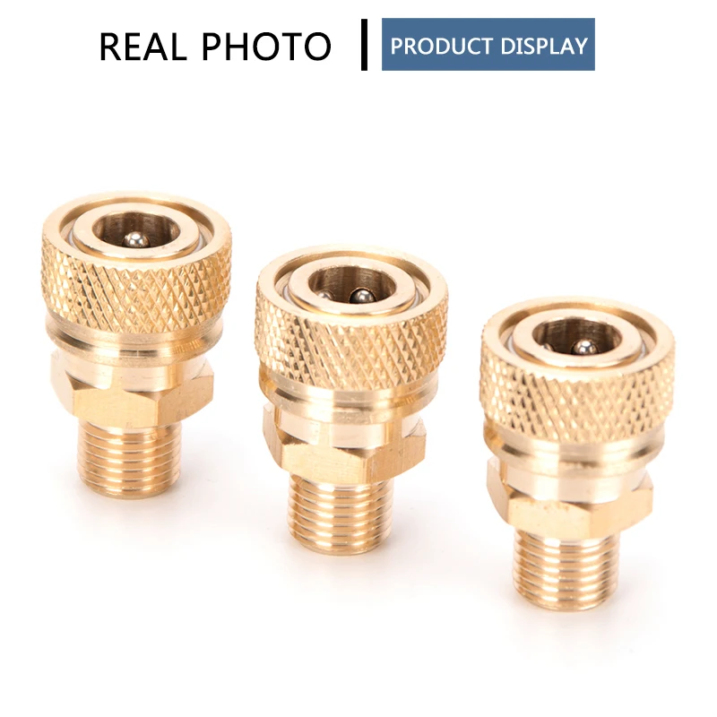 M10x1 Thread Male Quick Disconnect 8mm Coupler Sockets Copper Fittings 1pc pneumatic quick coupling