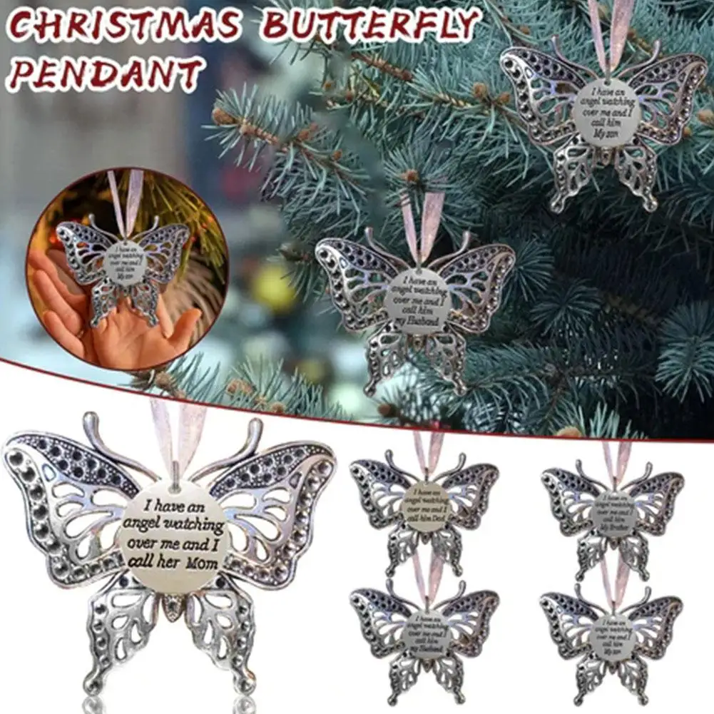 

Christmas Pendant Wings Butterfly Souvenir Lost Lover Heaven Decoration Pendant Memorial Butterfly Ball Christmas H7A2