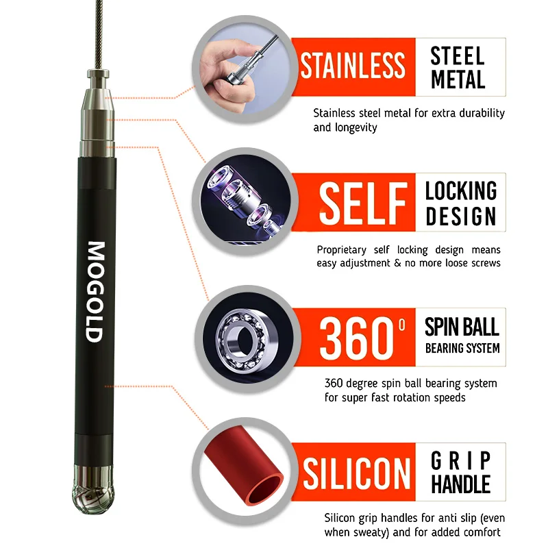 Boxing Jump rope speed rope Weights gym accessories Exercise at home Crossfit single speed jumping conbas bodybuilding man 4
