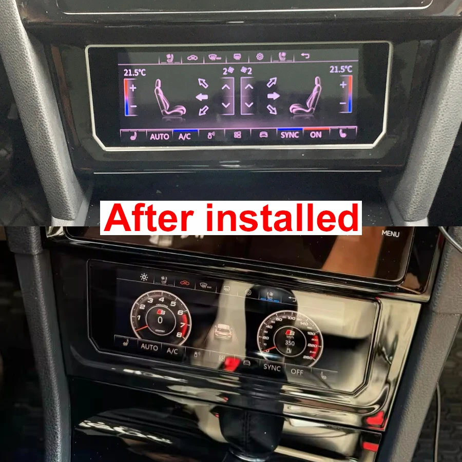 6.9''LCD A/C 기후 제어 패널 스위치 VW 골프 6 7 MK6 MK7 Tiguan Passat B7 B8 CC 변형 Tayron 에어컨 히터