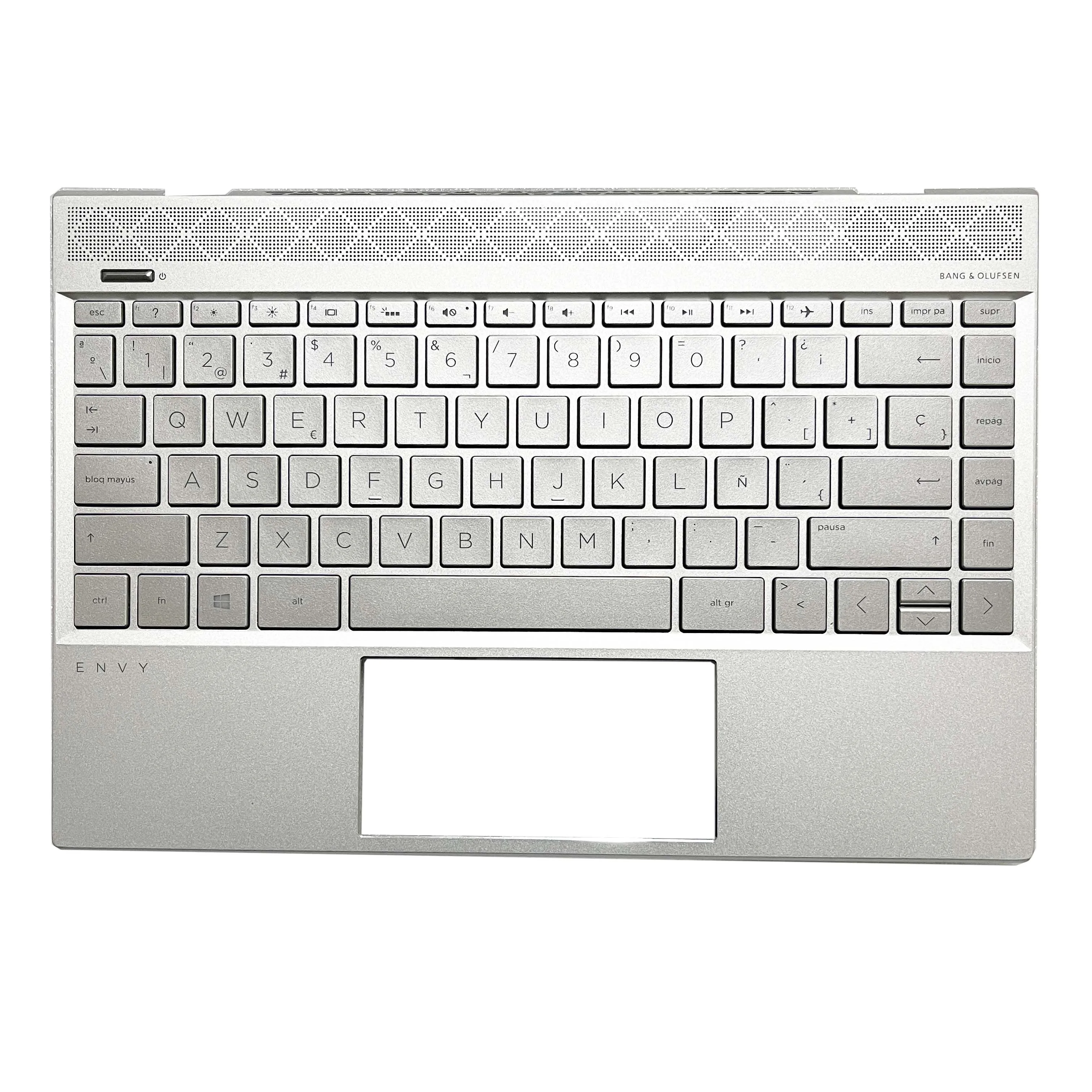 Original Novo Teclado Eua jp Reino Unido sp Idioma para hp Envy 13-ah Tpn-w136 Case Superior Portátil Palmrest Capa c Escudo Prata Ouro Espanha - Imagem 5