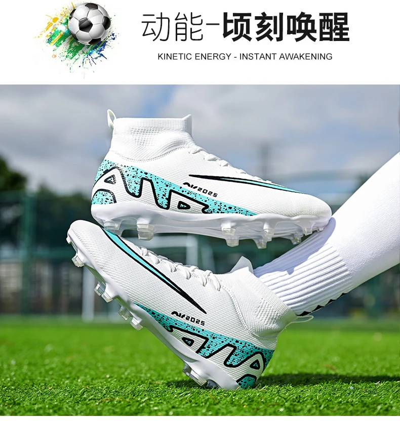 Description Picture 6 of itemMan's Soccer Shoes Adult Kid TF/FG Outsole Non-Slip Unisex Football Cleats Outdoor Lawn Breathable Sneakers