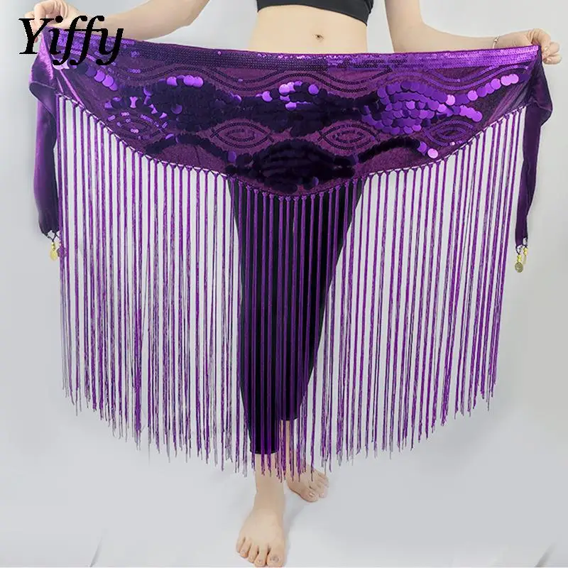 

Sexy Tassel Hip Wrap Belly Dance Hip Scarf Beaded Waist Chain Lesson Wear Tassel Skirts Waist Wrap Belt Stage Costume Accessory