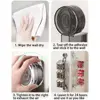 Suction Cup Rotating Organiser Kitchen Wall Mounted Onion Ginger Garlic Storage Box Bathroom No Punching Hanging Basket 5