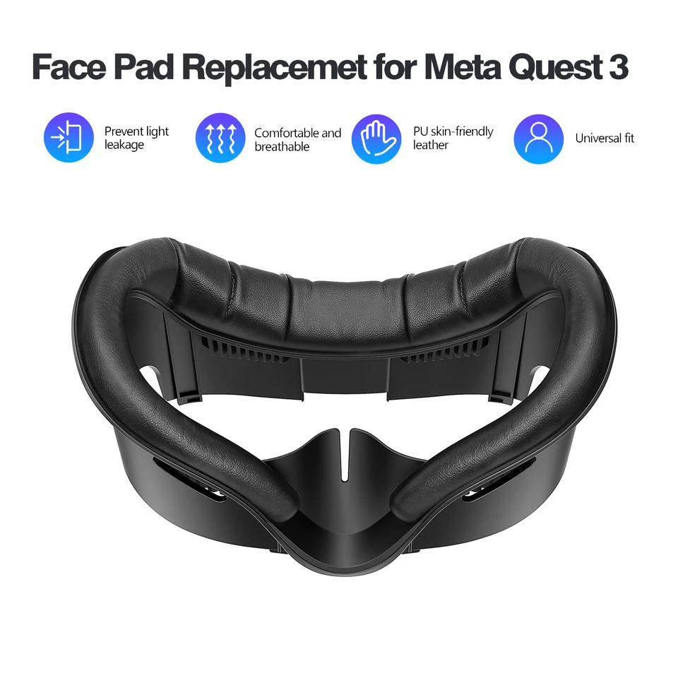 PU Leather Face Pad for Oculus Quest 3