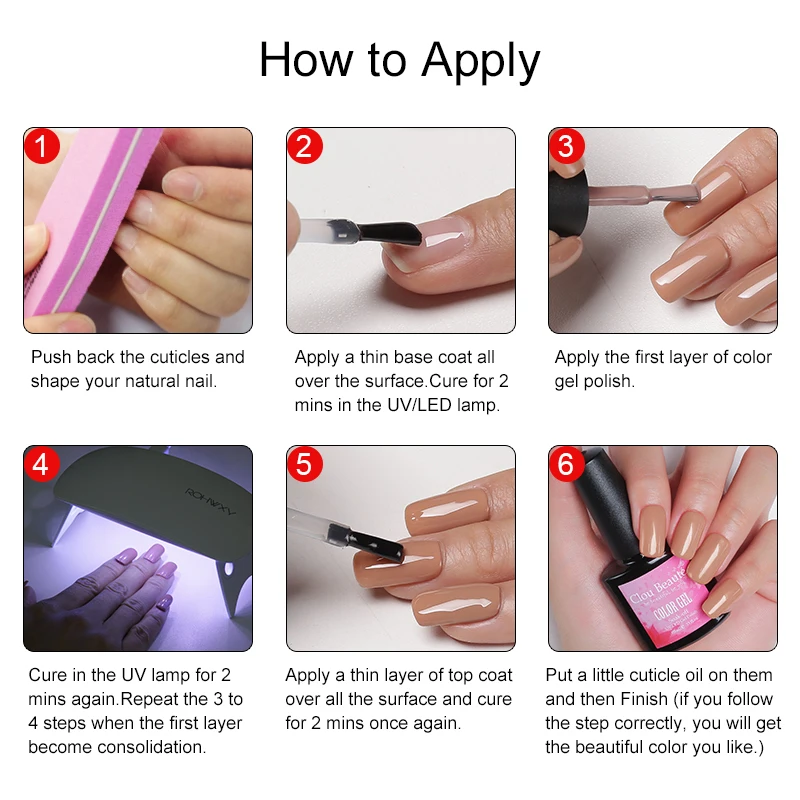 Clou Beaute 8ml 99Colors Gel Nail Polish Vernis Semi Permanant Soak Off UV Nail Art Gel Varnishes Manicure Nail Glue Supplies