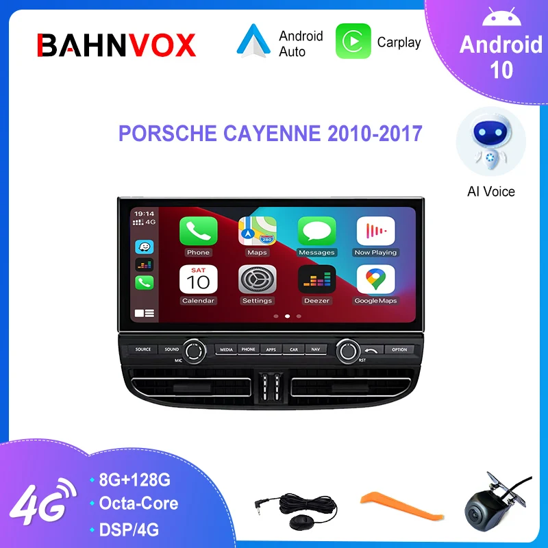 

12.3'' Android 10.0 Car Radio For Porsche Cayenne 2010-2017 Stereo Multimedia Player 8G+256G Carplay Navigation GPS Head Unit