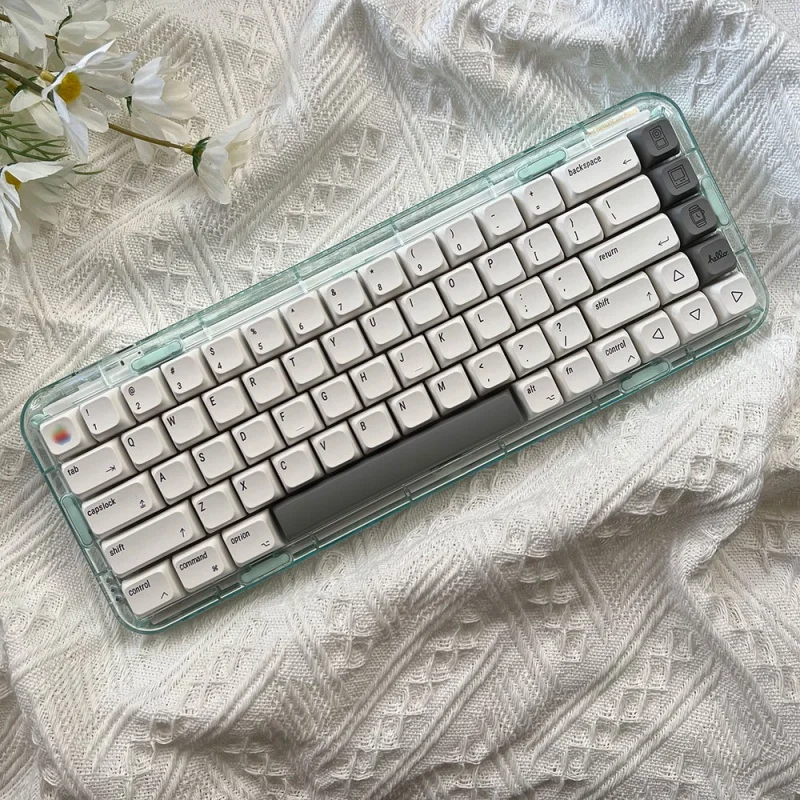 Minimalist white style keycaps XDA Profile PBT Keycaps For mac ISO