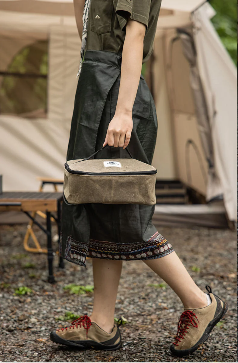 Camping Storage Bag Square Portable Outdoor Sundry Bag Travel Tableware Storage