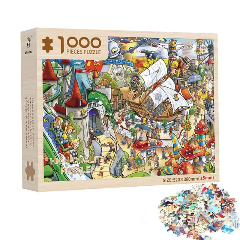 

Puzzle 1000 Christmas Wedding Warm Scene Large Piece Jigsaw Educational Developmental Toys & Games Large Size Stree Cafe