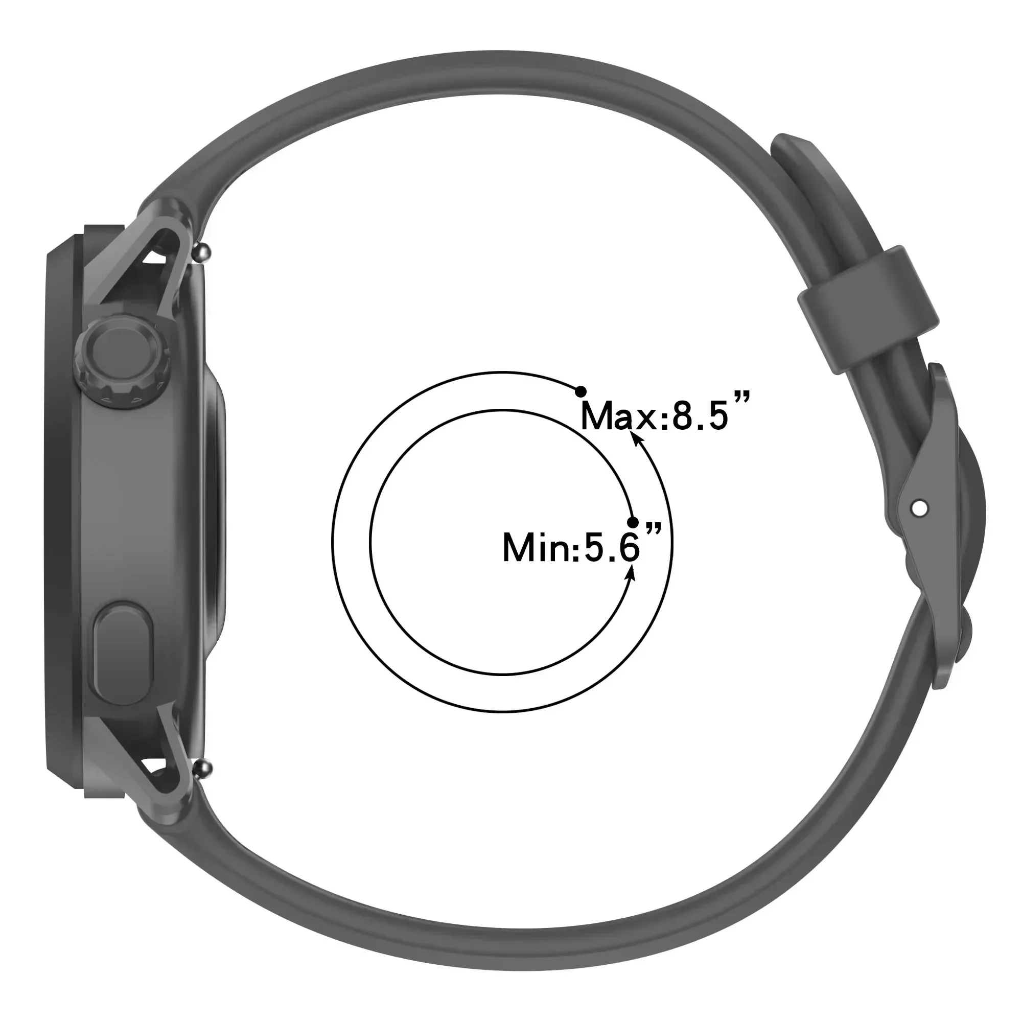 Premium Silicone Sport Watchband Strap - Compatible with COROS APEX & Pace Series