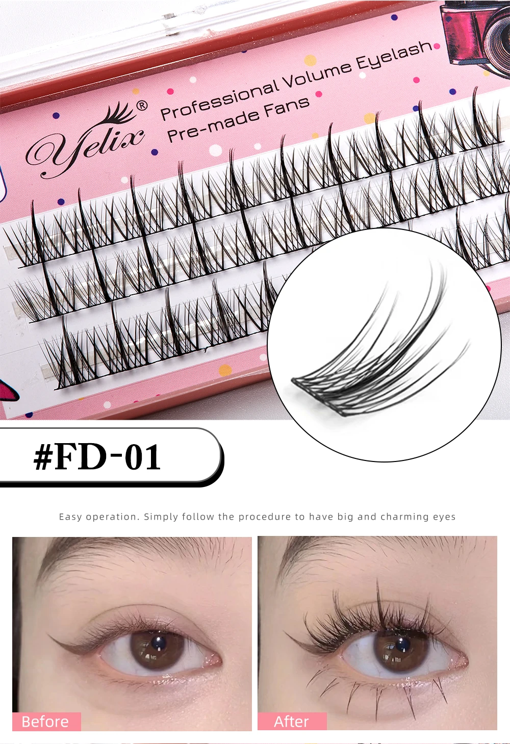 Yelix Upgrade A-type Eyelashes Manga Lashes Natural Individual Cluster Quick Diy Eyelash Extensions Kit Cosplay -Zentai shop online Sedc052d43f8a41d59d254e2ec4b3879ag.jpg