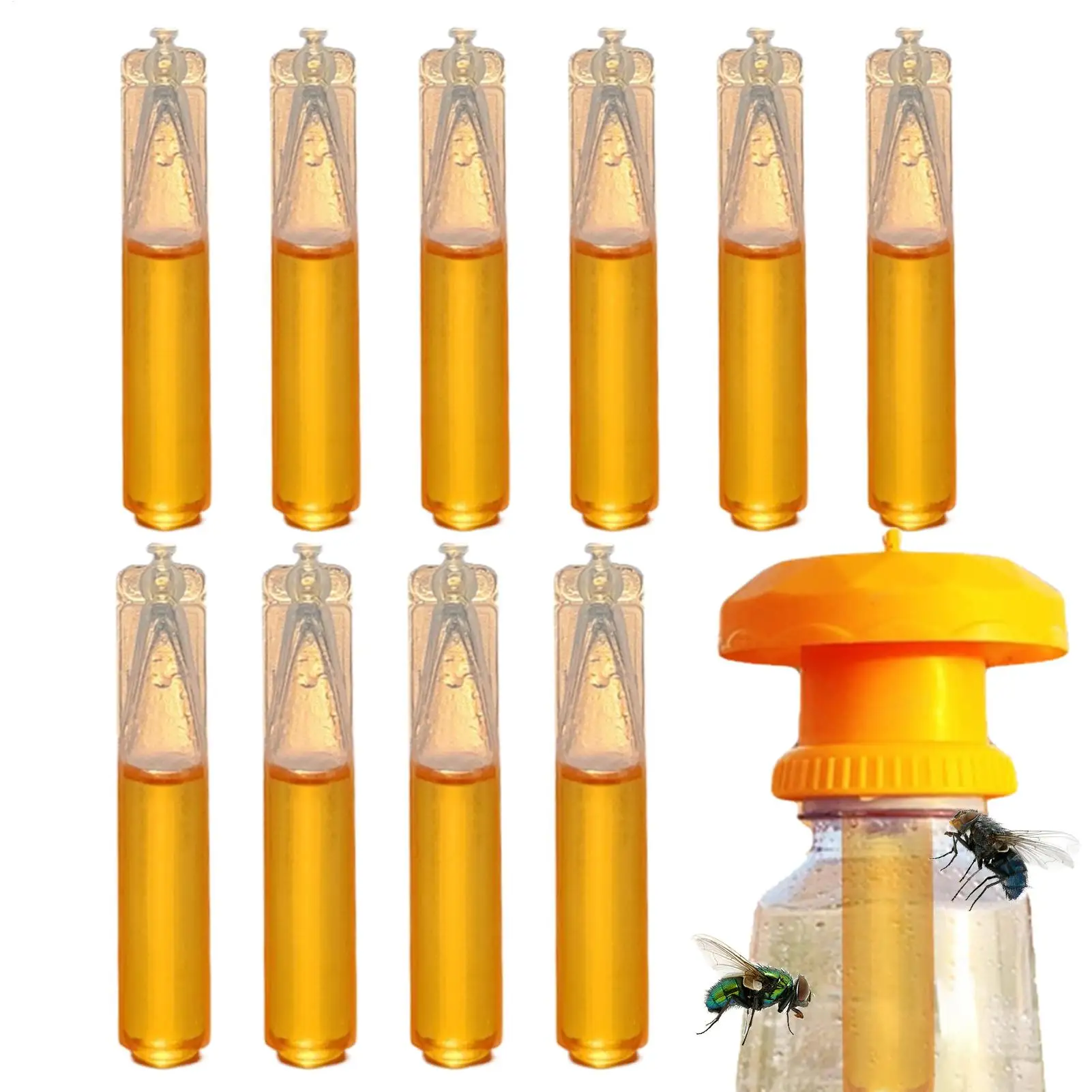 Attractif de mouches de fruits, piège à mouches, tueur de Drosophila, liquide pour jardin, verger, zone à manger, outils de piégeage, 10 pièces