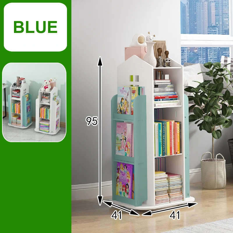 LBX – bibliothèque rotative à 360 degrés, bibliothèque moderne Simple pour  étudiants, étagère de rangement pour livres d'images d'enfants - AliExpress