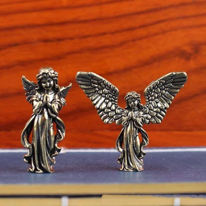 God Of Love Cupid Statue Small Ornaments Brass Guardian Angel Figurines Desktop Decorations Home Decor Accessories