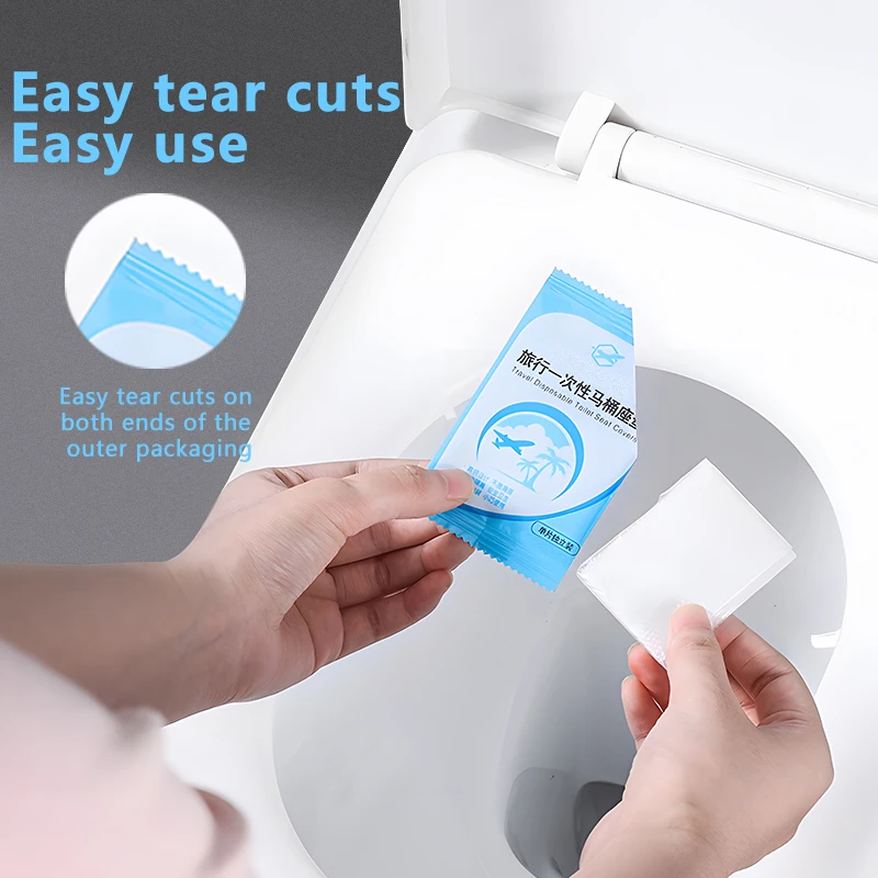 Disposable Toilet Seat Cover Mat Waterproof Safety Toilet Seat Pad Portable Travel Bathroom Accessiories Personal Sanitary Tool