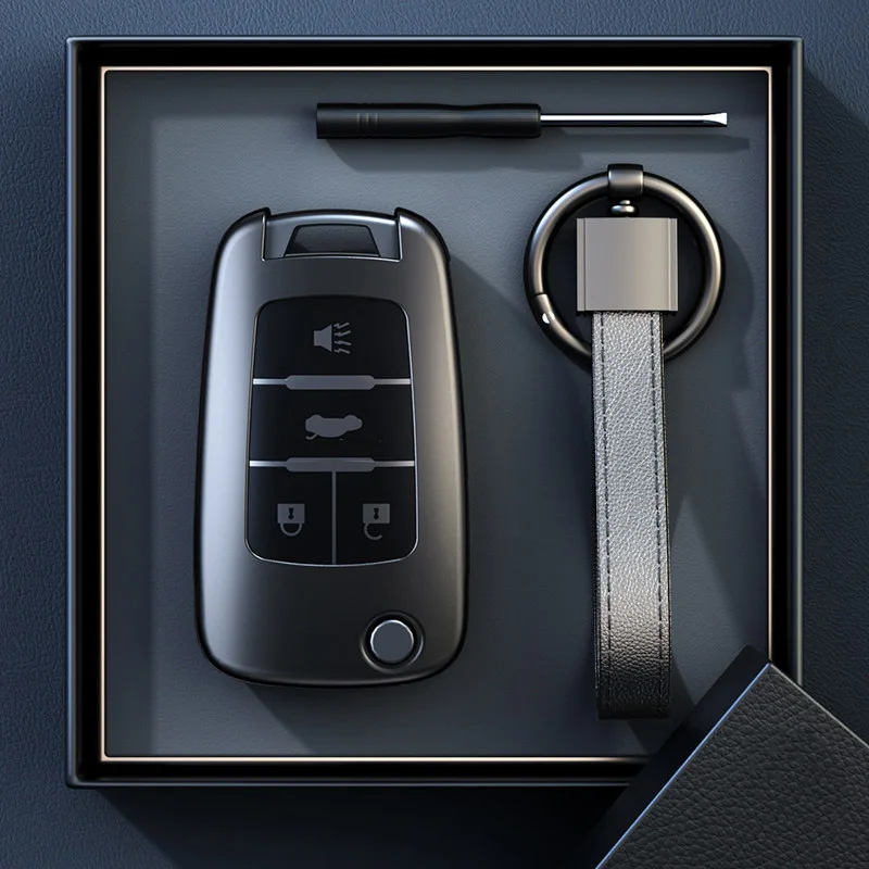 4 btn grey keychain