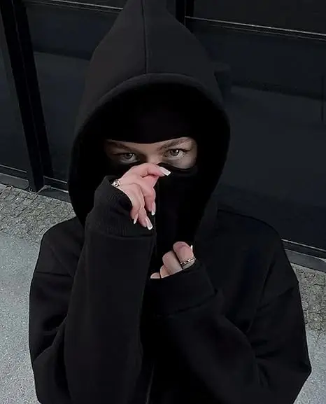 Fashion Double Layer Hooded Design Balaclava Hoodie Y2k Retro Oversized Loose Zipper Hoodies Men Women Streetwear Sweatshirt - AliExpress