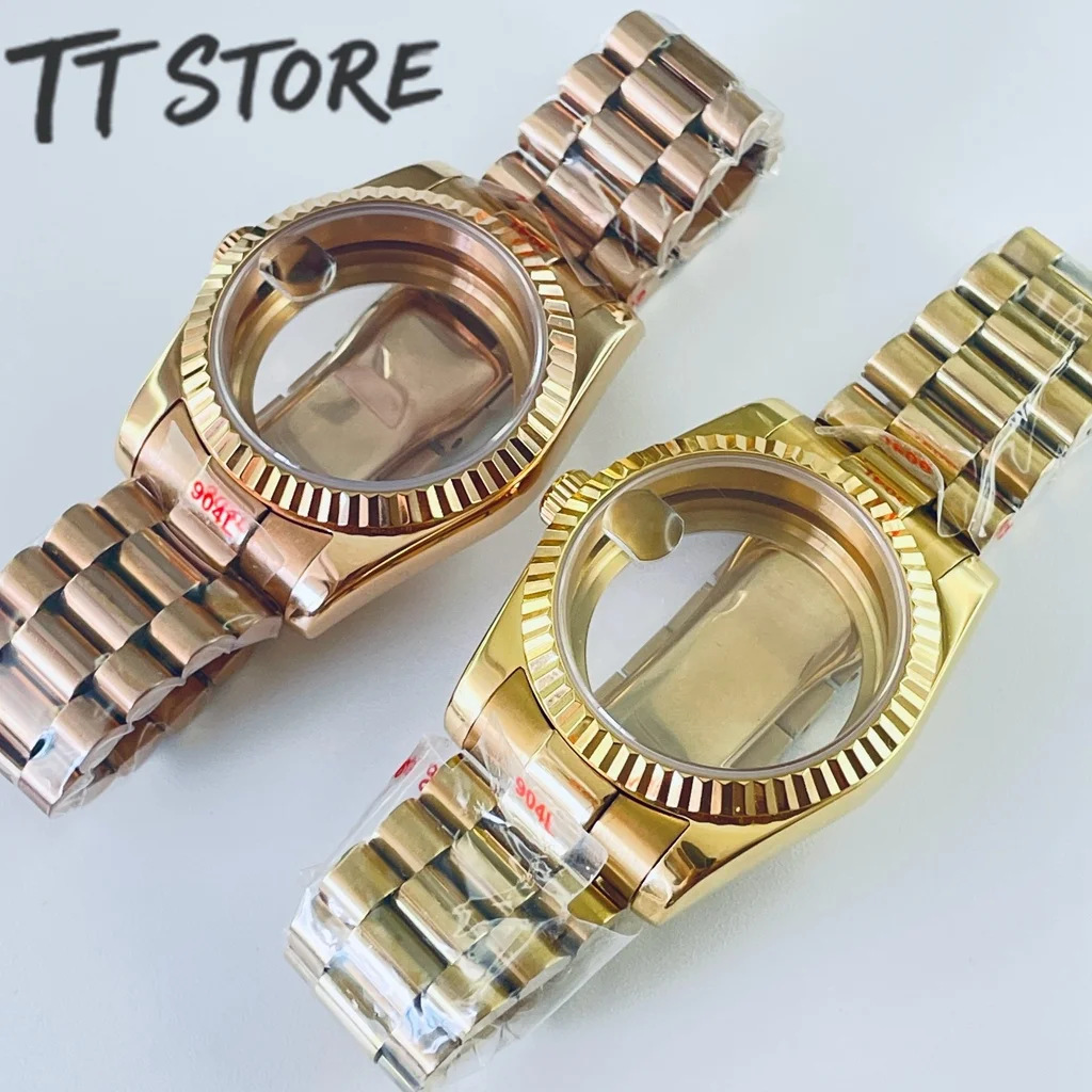 Premium Waterproof Watch Case with Sapphire Crystal - Silver, Black, Gold, and Rose Gold